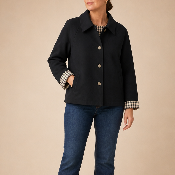 Mayfair – Tartan Raglan Sleeve Casual Coat