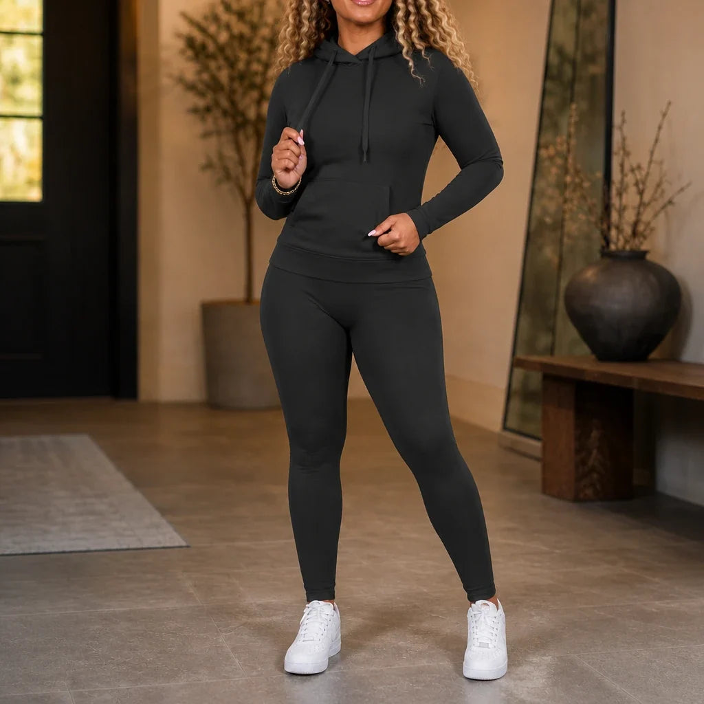 Fallora – Fitted Hoodie And Leggings Set