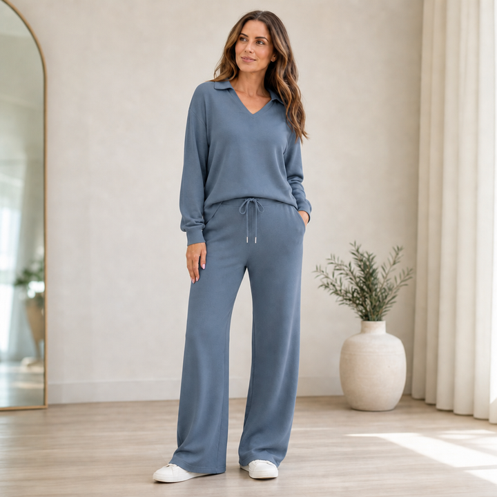 Wearbella – Ribbed Two-Piece Lounge Set