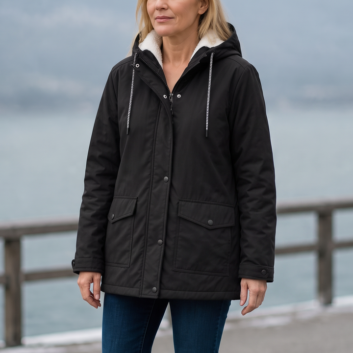 Windloft – Fleece-Lined Look Hooded Windproof Jacket