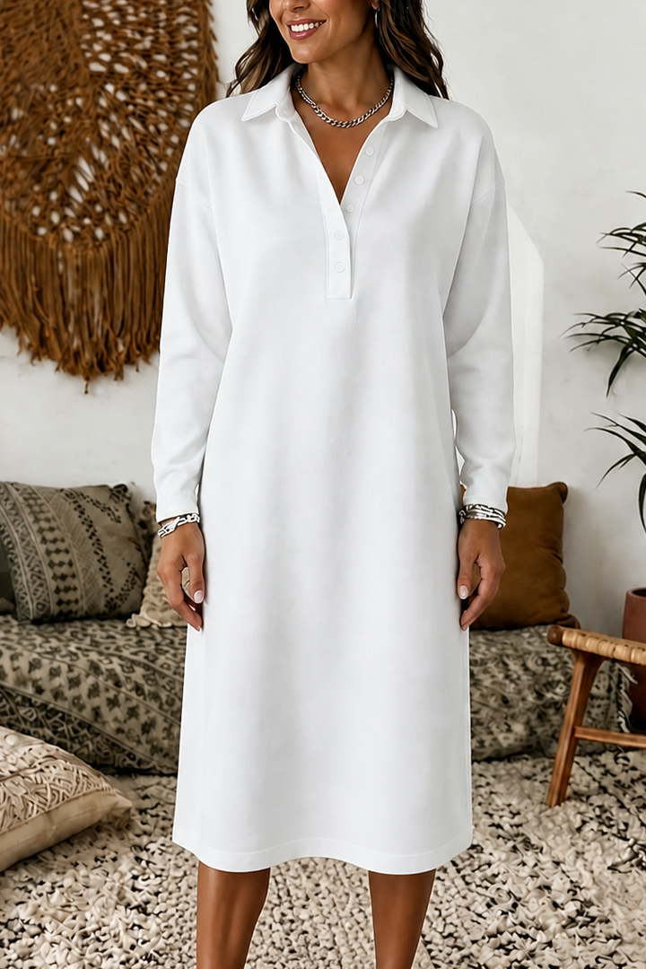 Wearbella – Ribbed Knit Long-Sleeve Sweatshirt Dress