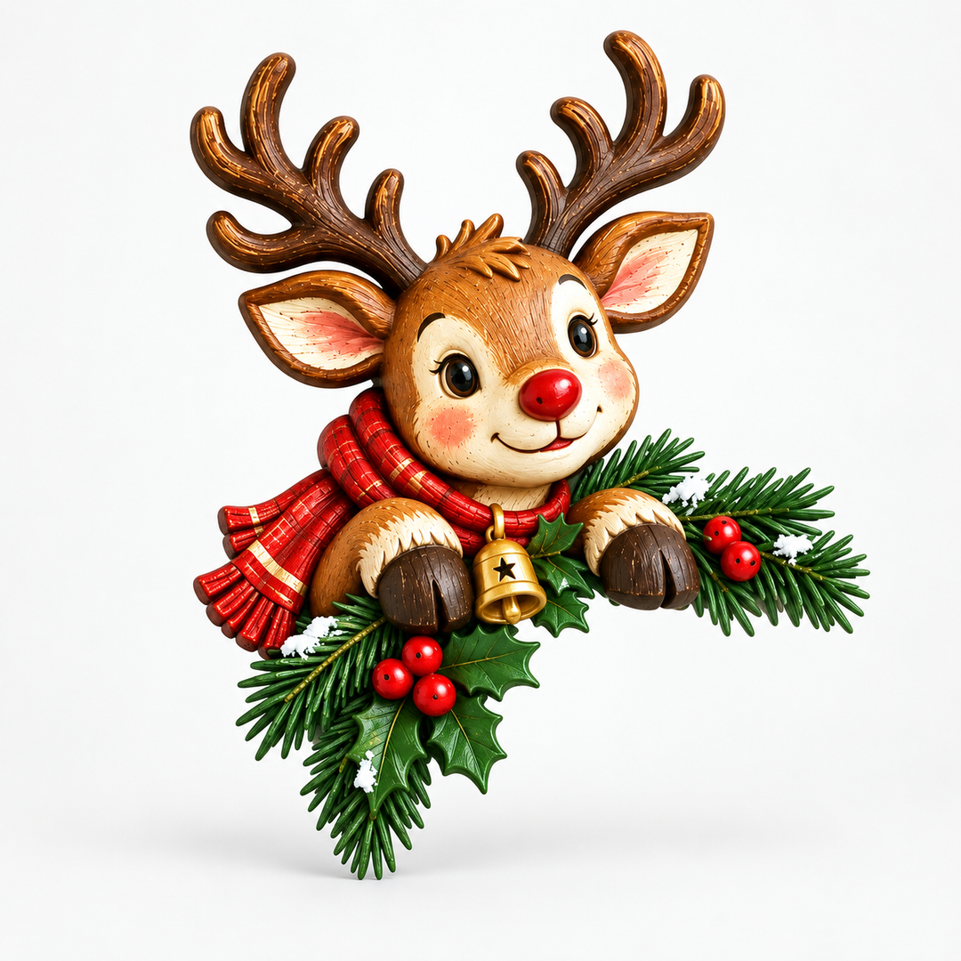 Peekaboo Noel – Christmas Doorway Corner Decoration