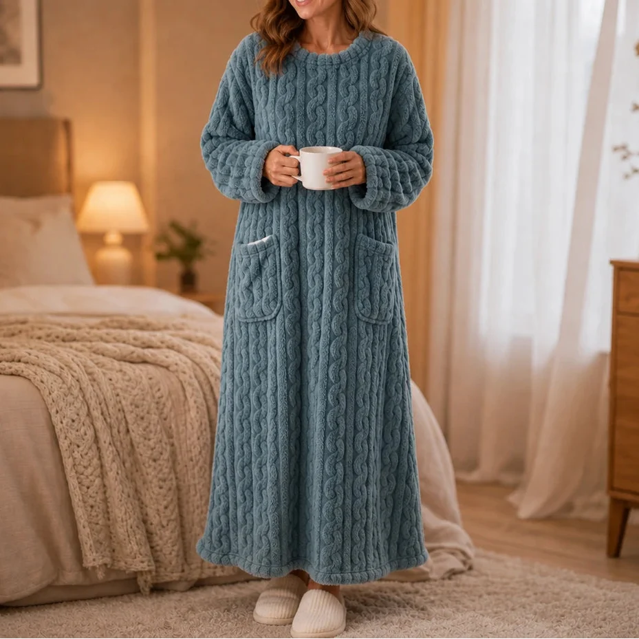 Hearthwell – Long Plush Pocket Nightgown