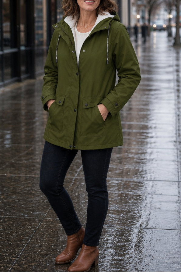 Windloft – Waterproof Plush-Lined Hooded Jacket