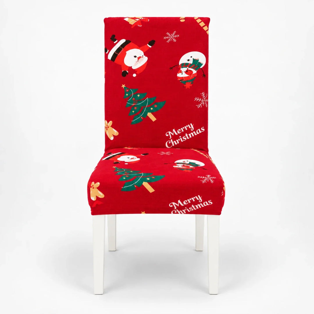 HollyHug – Christmas Stretch Dining Chair Covers (4 Pack)