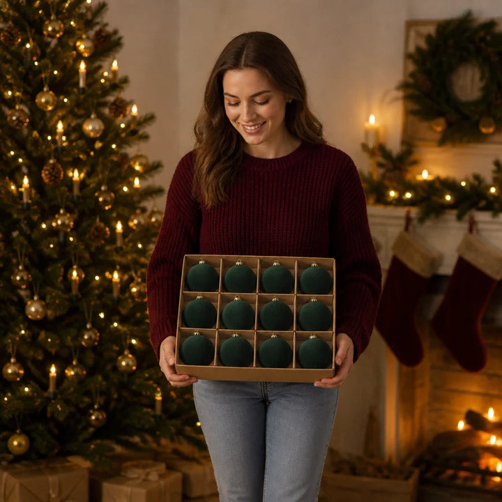 Veloura – Velvet Christmas Tree Ornaments