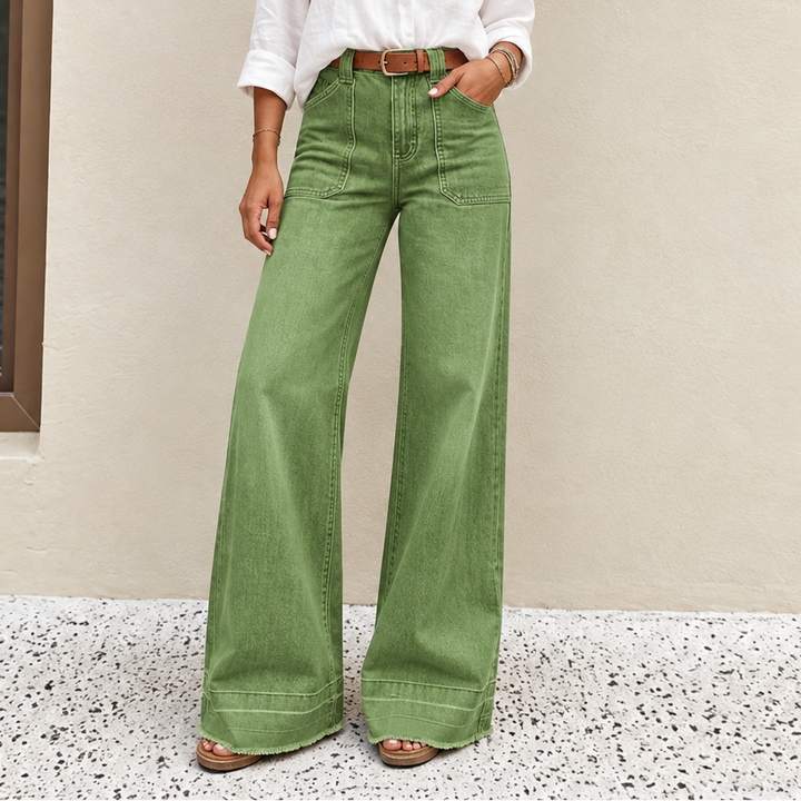 Wearbella – High Waisted Wide Leg Stretch Denim