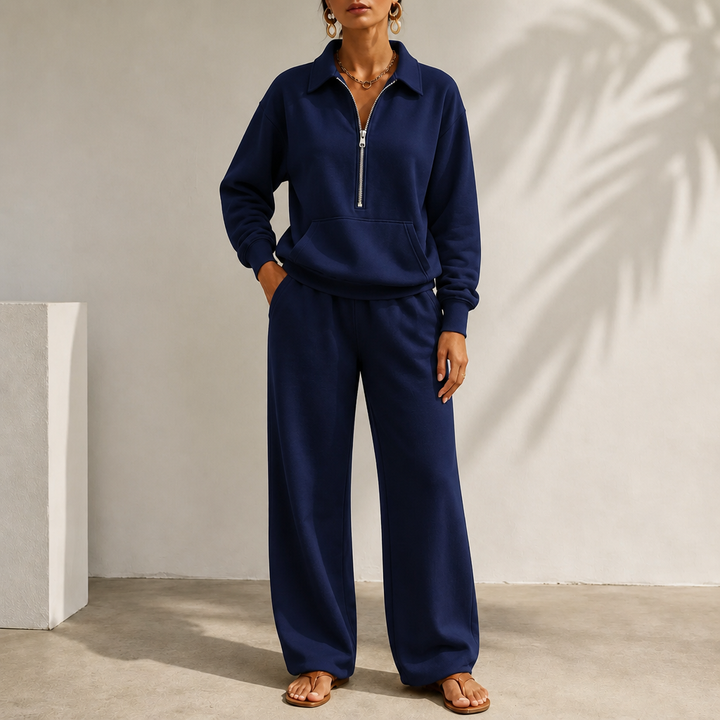 Easolde – Half-Zip Collar Lounge Set