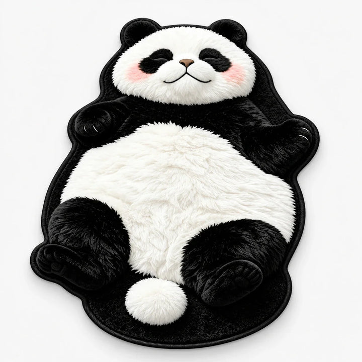 Tabby Tumble – Sleeping Cat-Shaped Plush Area Rug