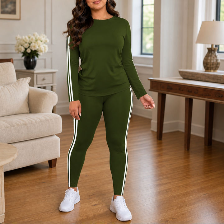 Wearbella – Striped Two-Piece Long-Sleeve Tracksuit