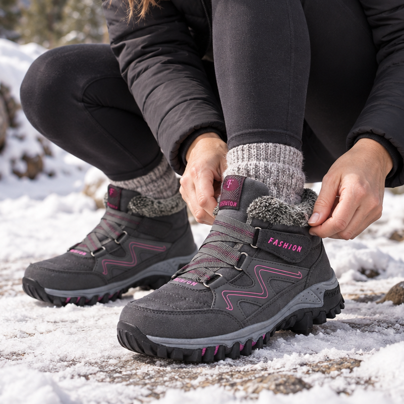 Cozywalk – Fleece-Lined Look Non-Slip Ankle Boots