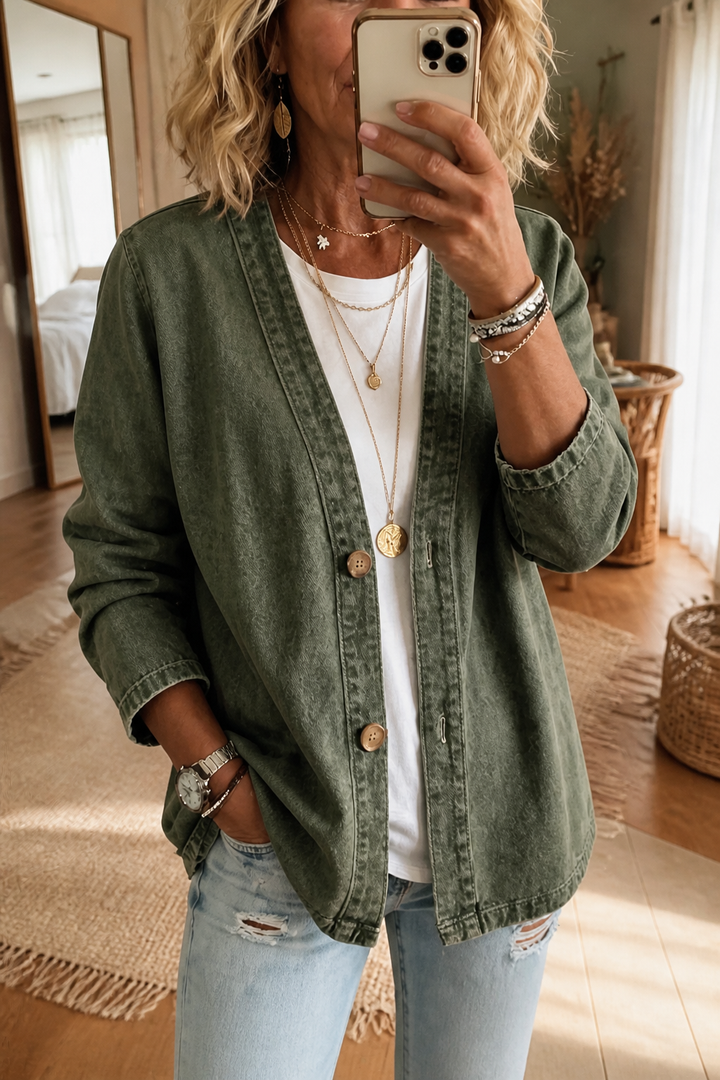 Corriveau – Washed Denim-Look Jacket