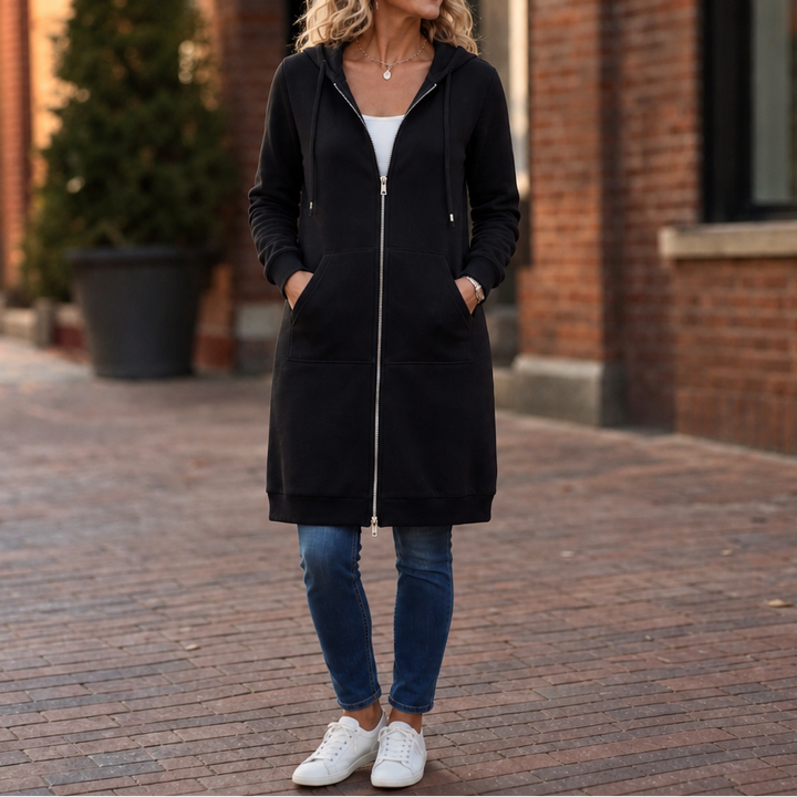Wrapdown – Long Zip-Up Hooded Jacket