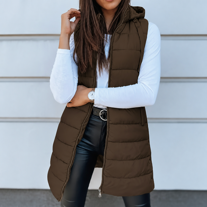 Wearbella – Longline Zip-Up Puffer Vest