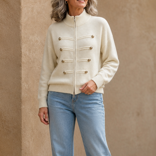 Zipelle – Two-Way Zip Sweater Jacket