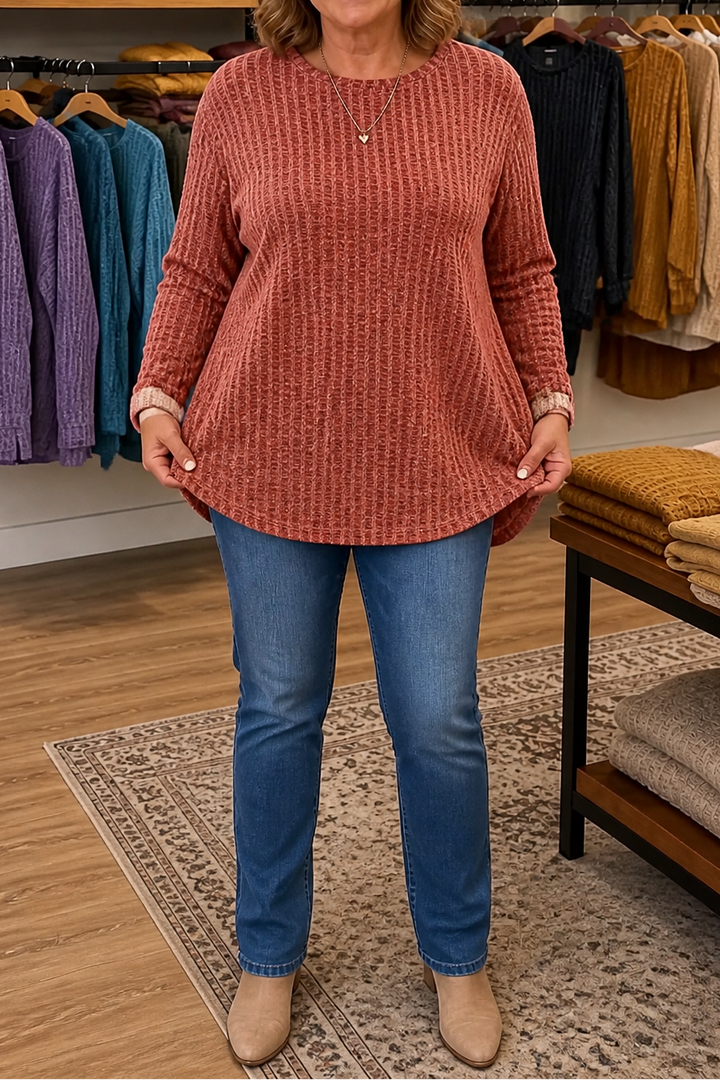 Overhang – Exposed-Seam Oversized Crew Neck Sweater