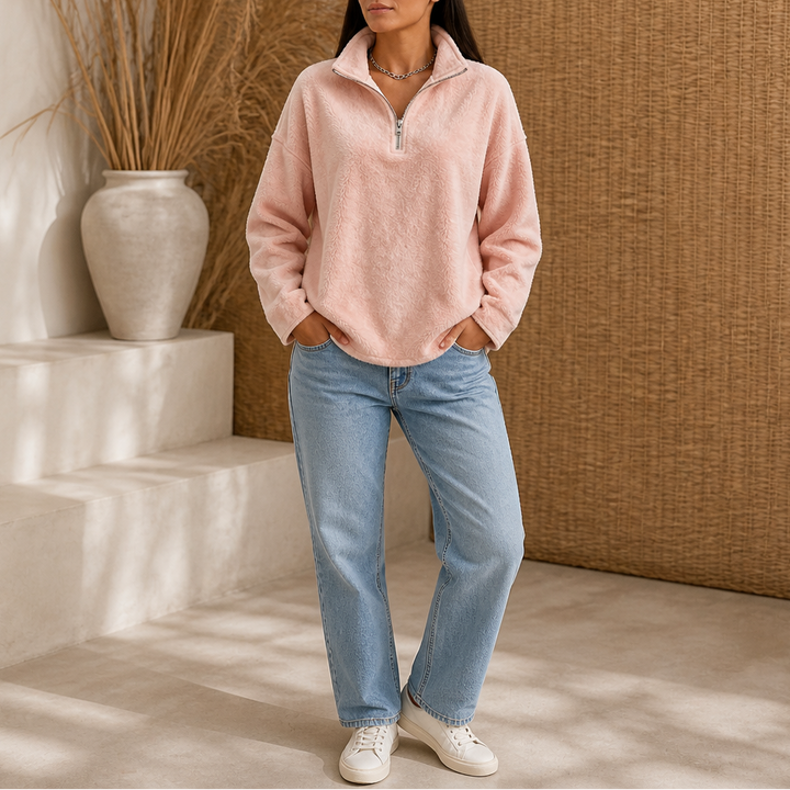 Easewell – Drop-Shoulder Quarter-Zip Pullover