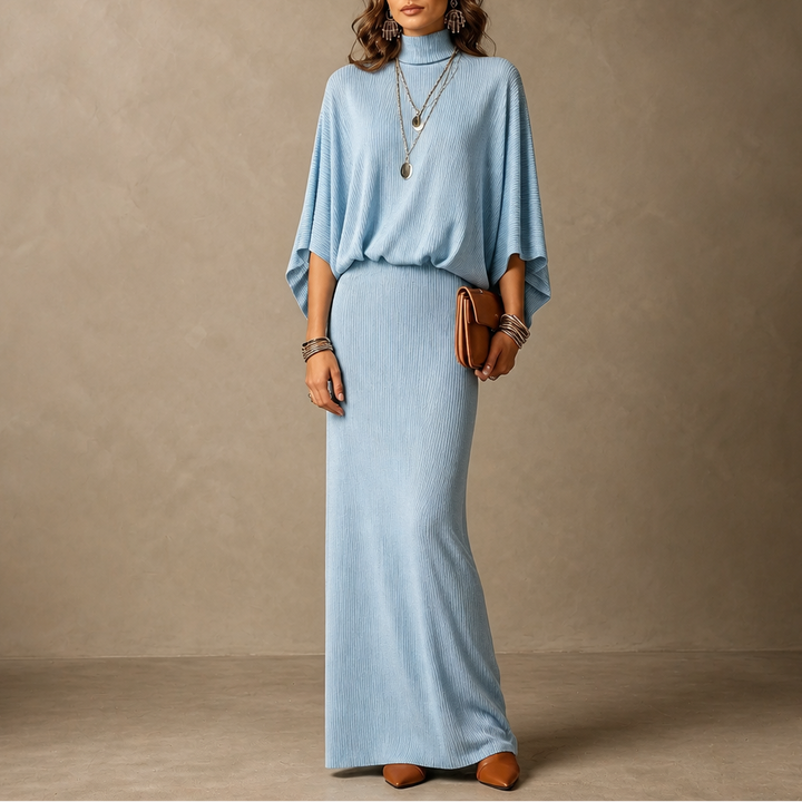 Wearbella – Batwing Sleeve Top And Long Skirt Set