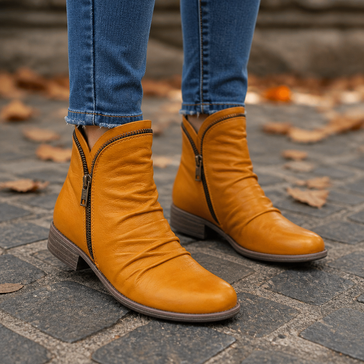 Vela Boots – Side-Zip Slim Ankle Boots