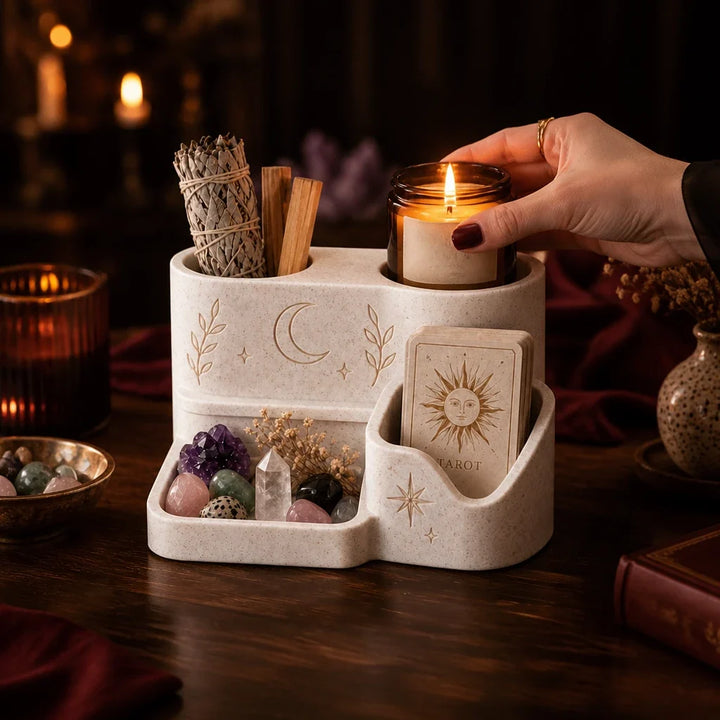 Altar & Aura – Celestial Divided Tarot Card Organizer