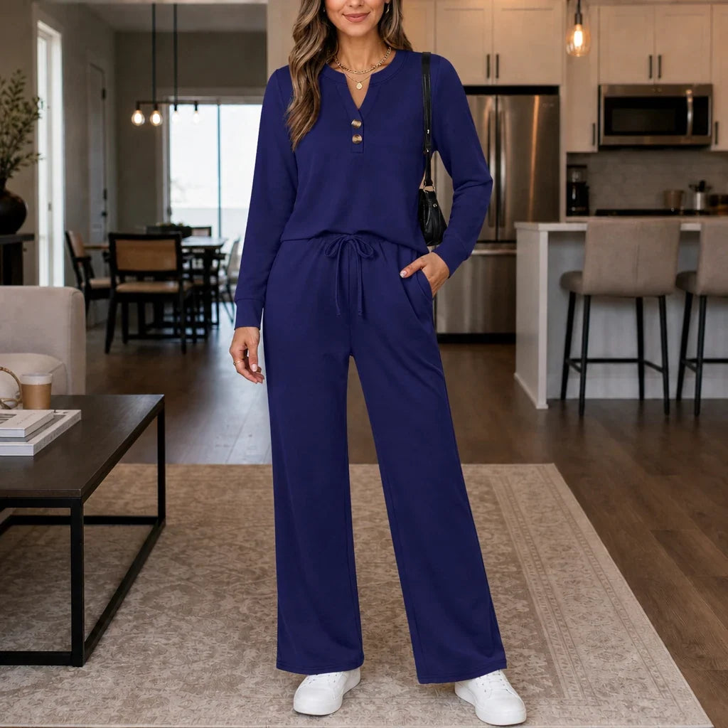 Wearbella – Coordinated Top And Pants Lounge Set
