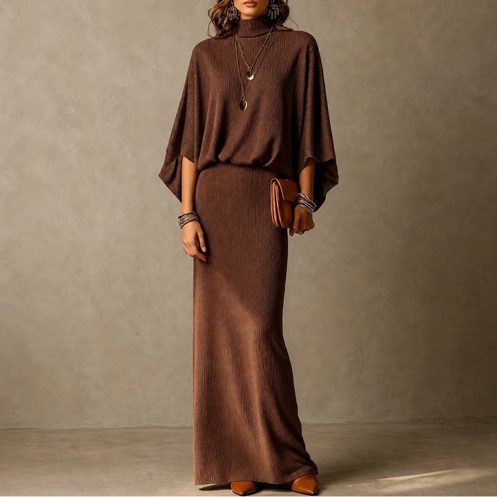 Wearbella – Batwing Sleeve Top And Long Skirt Set