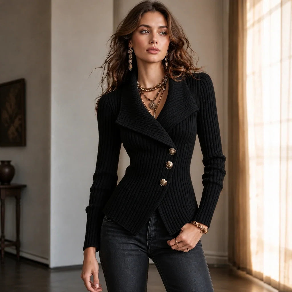 Ribella – Ribbed Knit Blazer Jacket