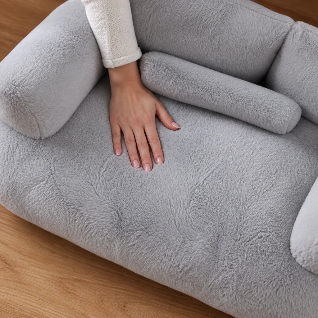 HearthPaw – Plush Sofa-Shaped Cat Bed
