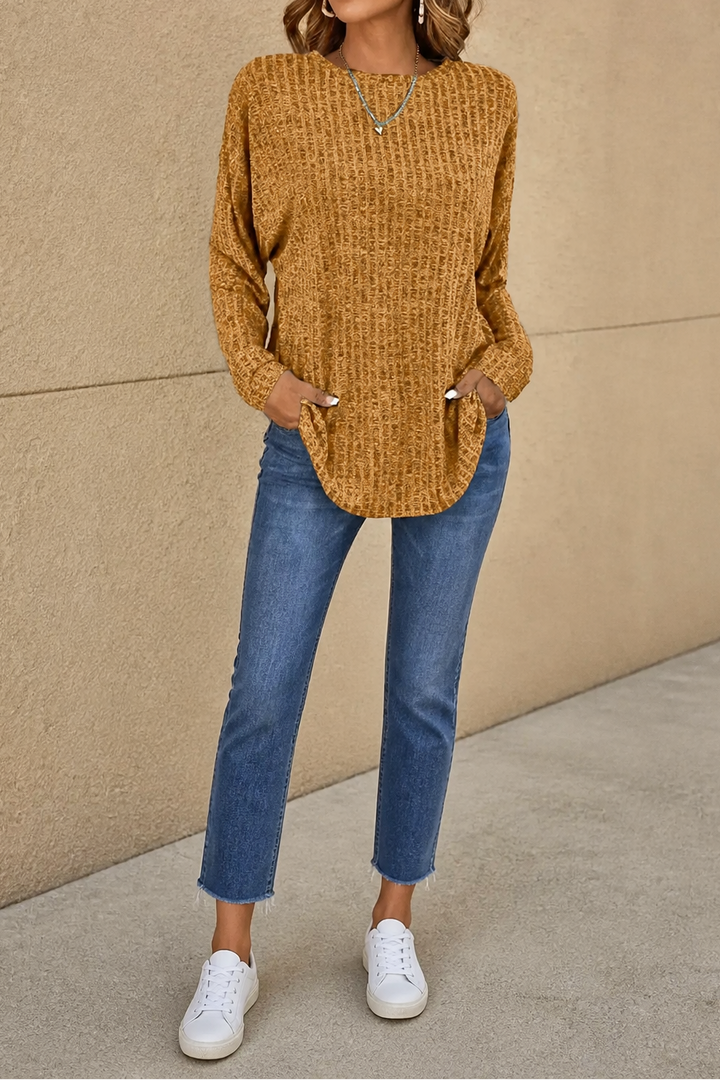 Overhang – Exposed-Seam Oversized Crew Neck Sweater
