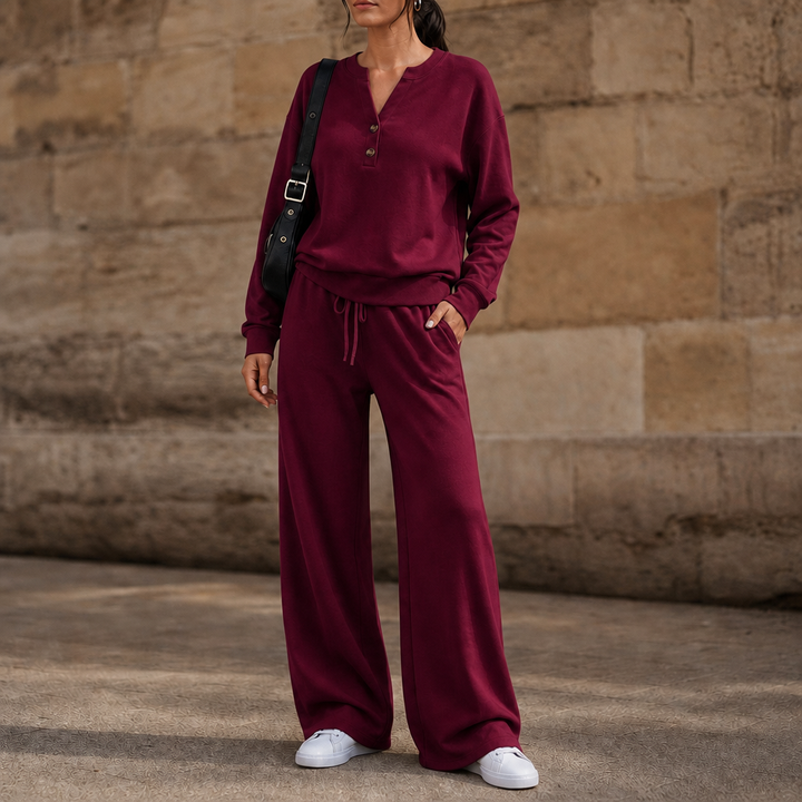 Wearbella – Belted Wide-Leg Top And Trouser Set