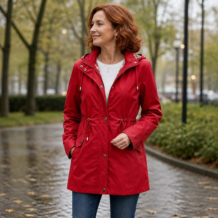 Plaidwell – Detachable Hood Adjustable Waist Rain Jacket