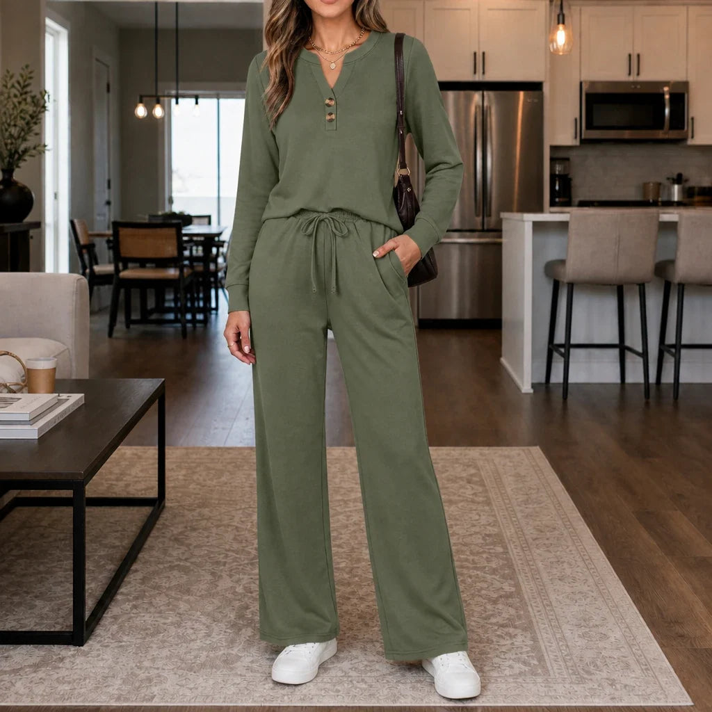 Wearbella – Coordinated Top And Pants Lounge Set