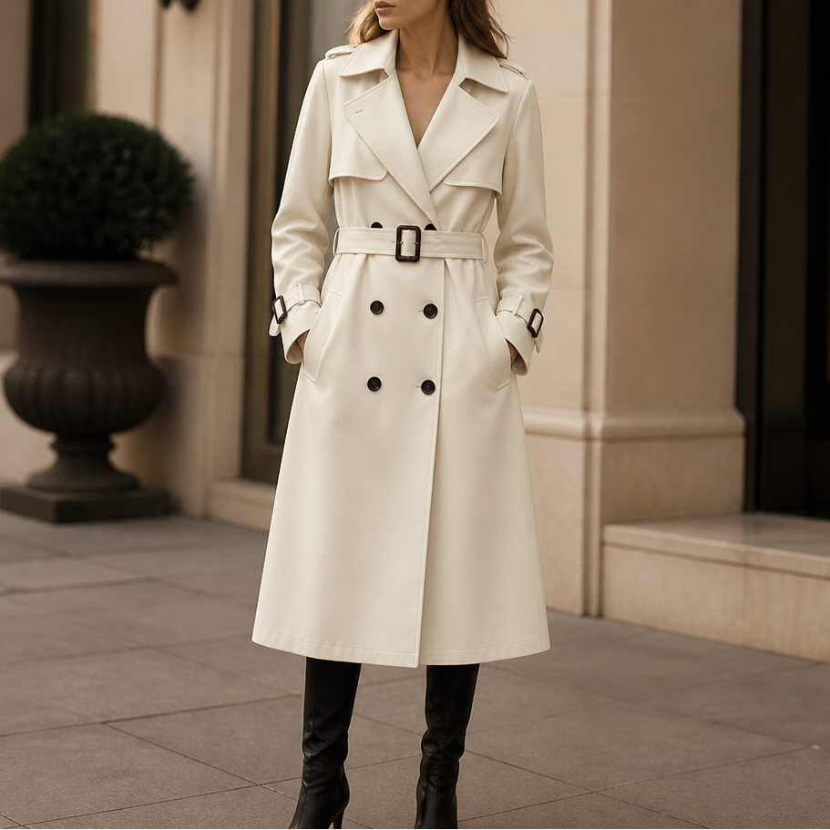 Winterly – Belted Mid-Length Structured Trench Coat