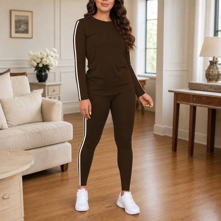 Wearbella – Striped Two-Piece Long-Sleeve Tracksuit