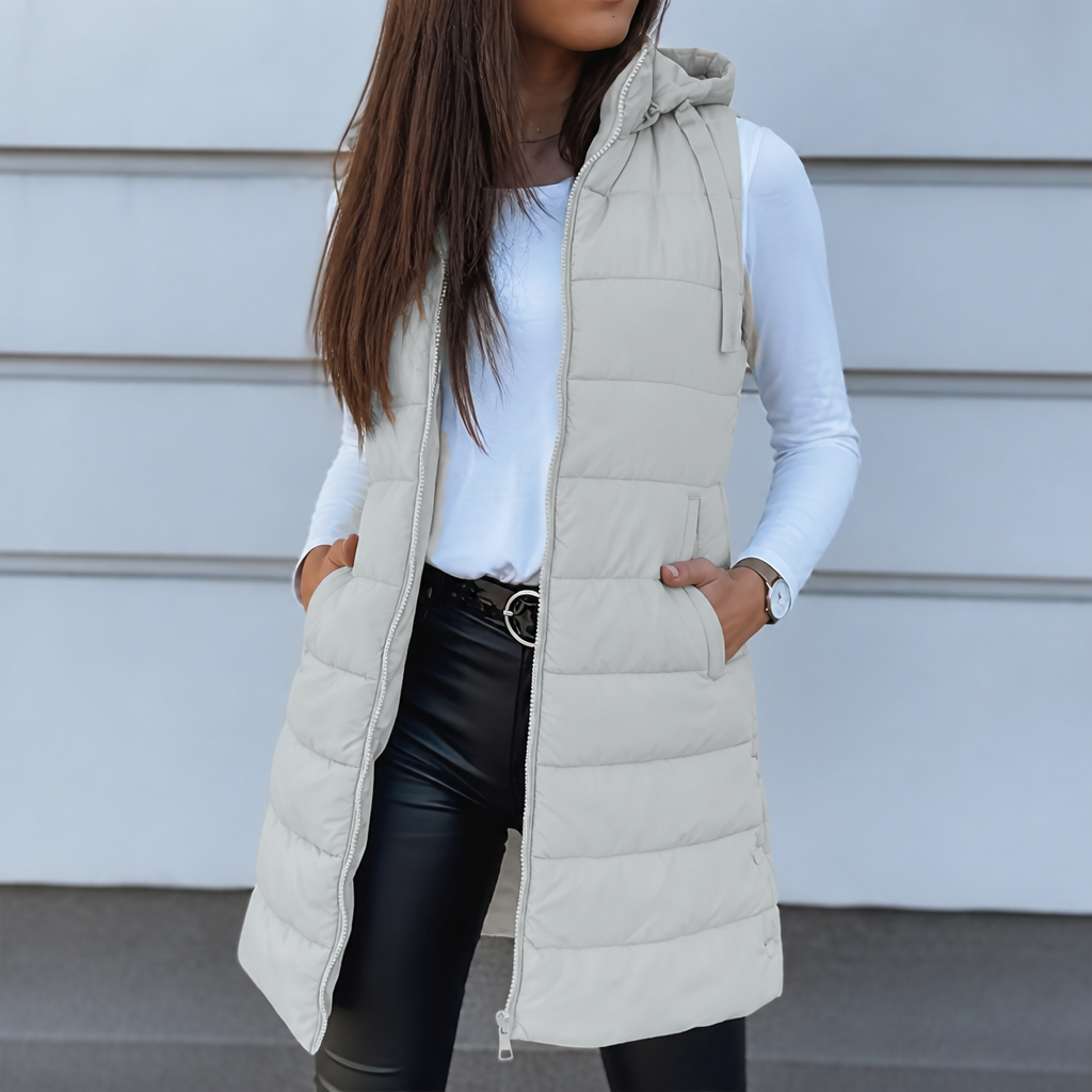 Wearbella – Longline Zip-Up Puffer Vest