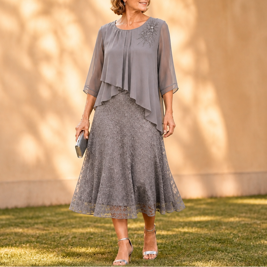 Elavine – Lace Overlay Dress That Moves With Grace, Not Against It
