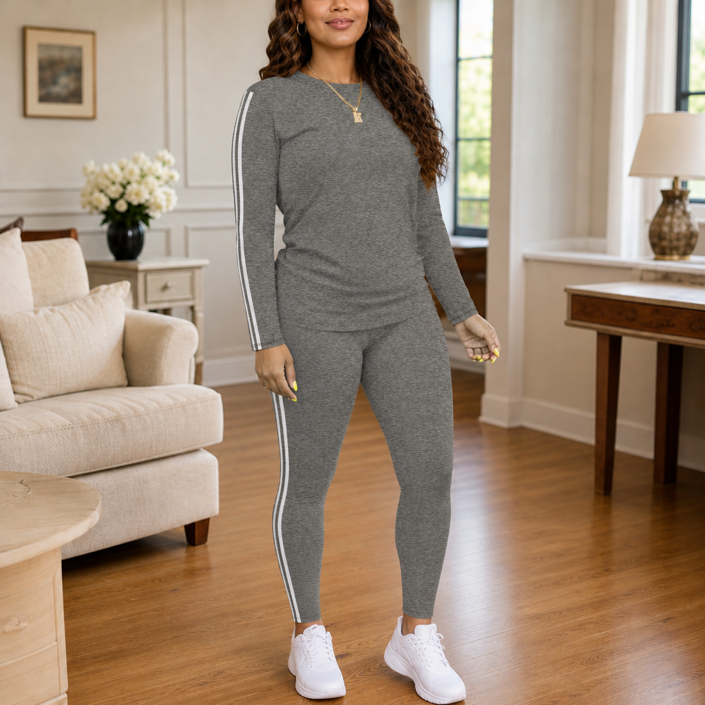 Wearbella – Striped Two-Piece Long-Sleeve Tracksuit