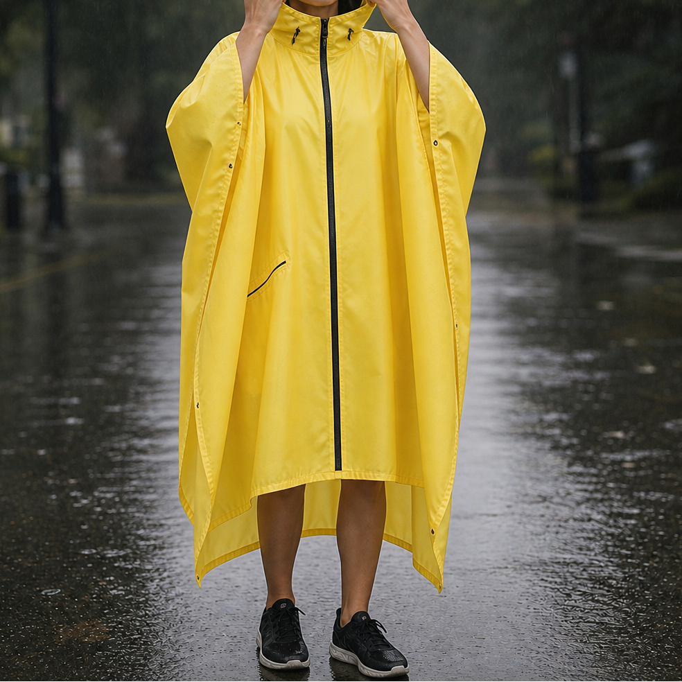 Zipdri – Full-Zip Packable Hooded Rain Poncho