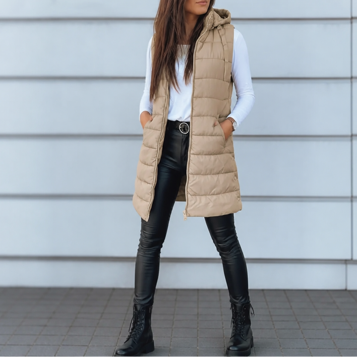 Wearbella – Longline Zip-Up Puffer Vest