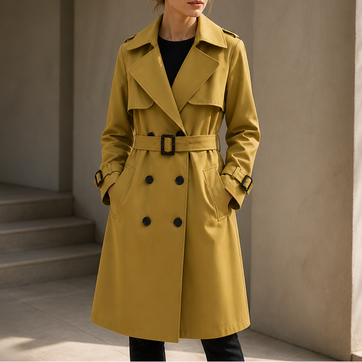 Winterly – Belted Mid-Length Structured Trench Coat