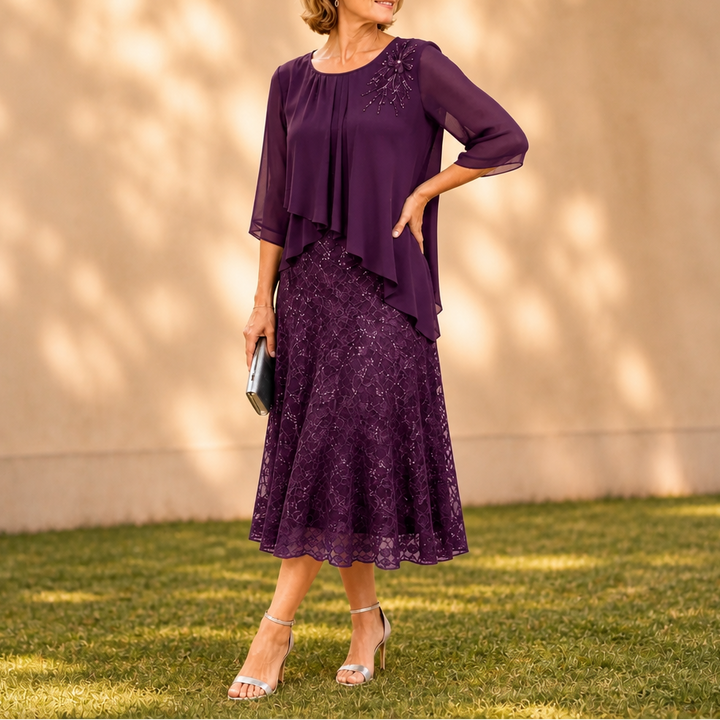 Elavine – Lace Overlay Dress That Moves With Grace, Not Against It