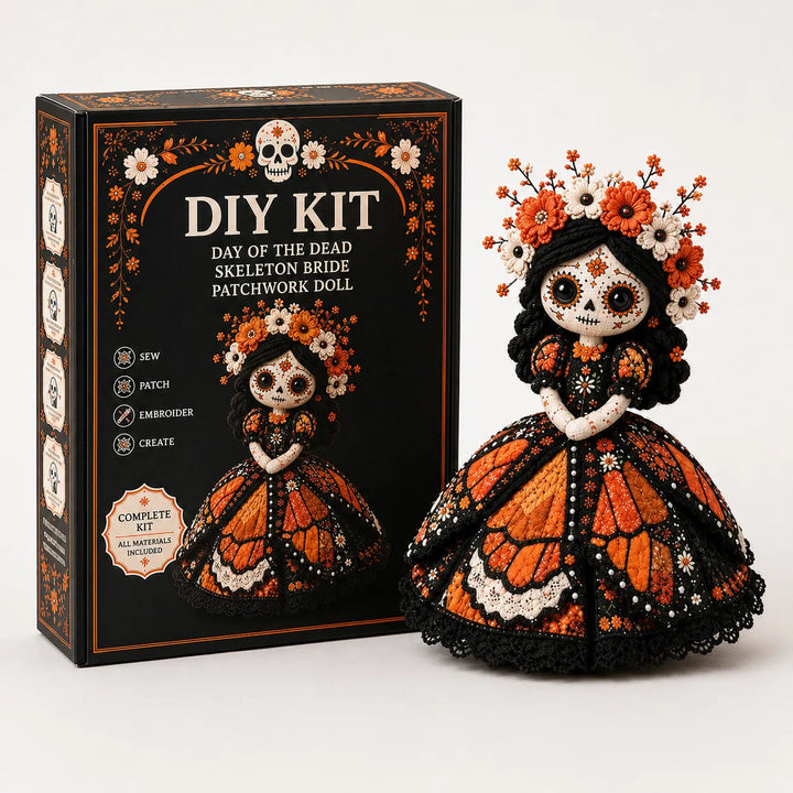 Stitch & Story – Day of the Dead Patchwork Doll DIY Craft Kit for Beginners
