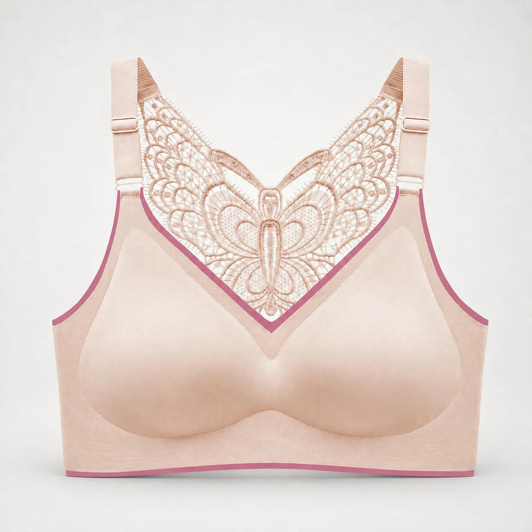 Solivia – Wireless Butterfly Back Bra with Seamless Ice Silk Look Cups