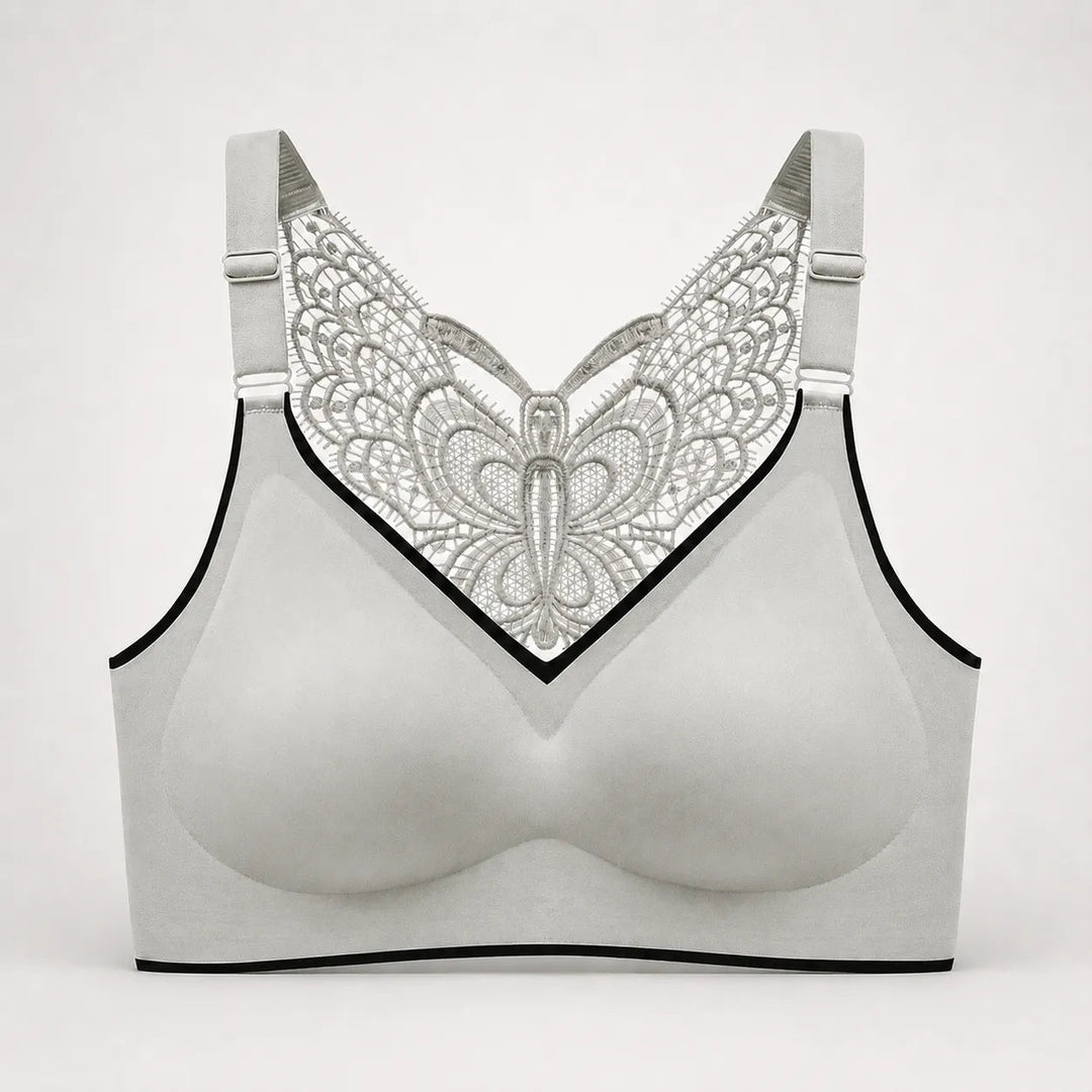 Solivia – Wireless Butterfly Back Bra with Seamless Ice Silk Look Cups