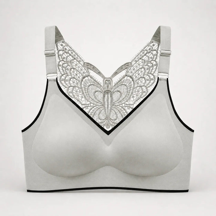 Solivia – Wireless Butterfly Back Bra with Seamless Ice Silk Look Cups