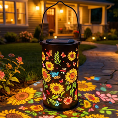 Bloomara™ – Solar Sunflower Lantern with Colorful Light Patterns