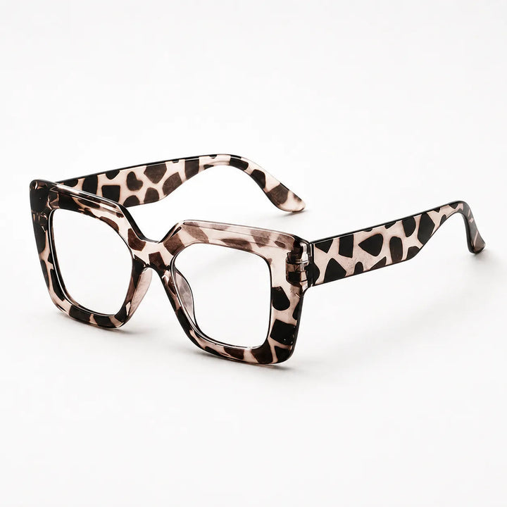 Florenza – Oversized Square Leopard Sunglasses with Gradient Lenses