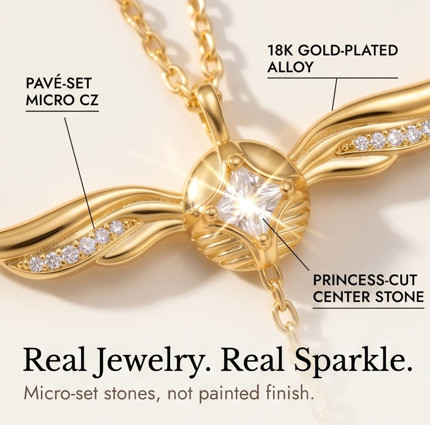 Veloisse™ – Winged Lariat Pendant Necklace