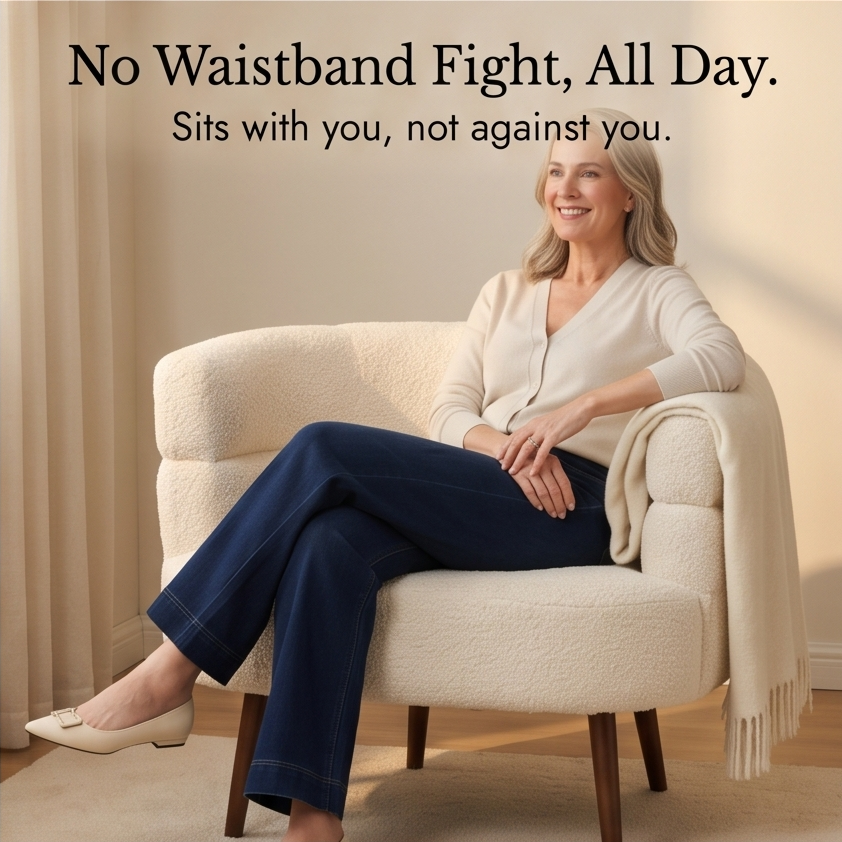 Velora™ – Drawstring Wide-Leg Comfort Jeans
