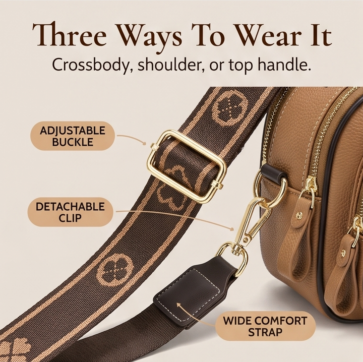 Velora™ – Multi-Compartment Crossbody Bag